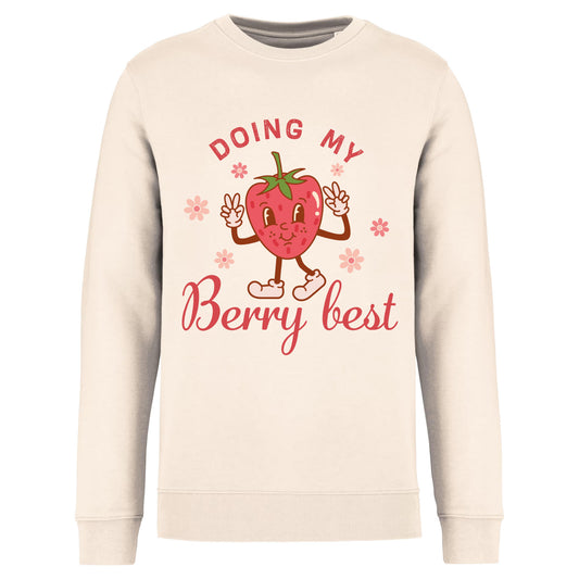 Sweater met ronde hals - 'Doing my berry best'