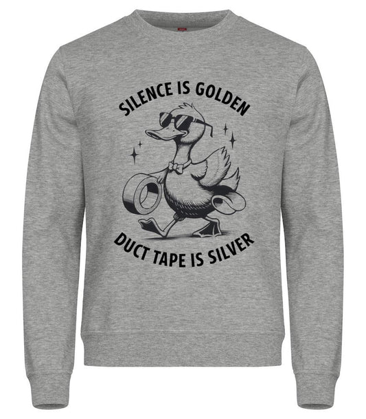 Sweater ronde hals - 'Silence is golden'