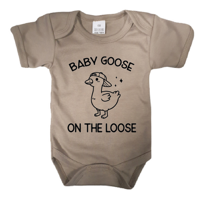 Romper korte mouw - 'Baby Goose on the loose'