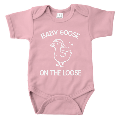 Romper korte mouw - 'Baby Goose on the loose'