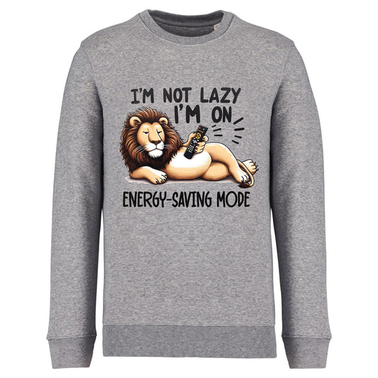 Sweater ronde hals - 'I'm not lazy'